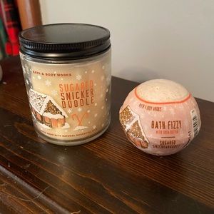 Bath and Body Works candle and bath fizzy